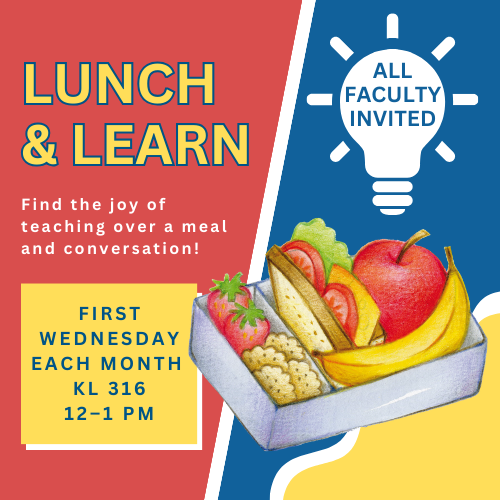 Banner image depicting the text "Lunch and Learn" followed by 